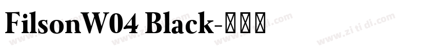 FilsonW04 Black字体转换